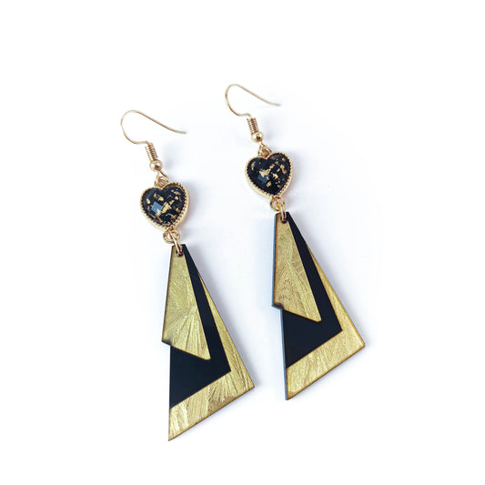 Plexi Glass Heart Earrings