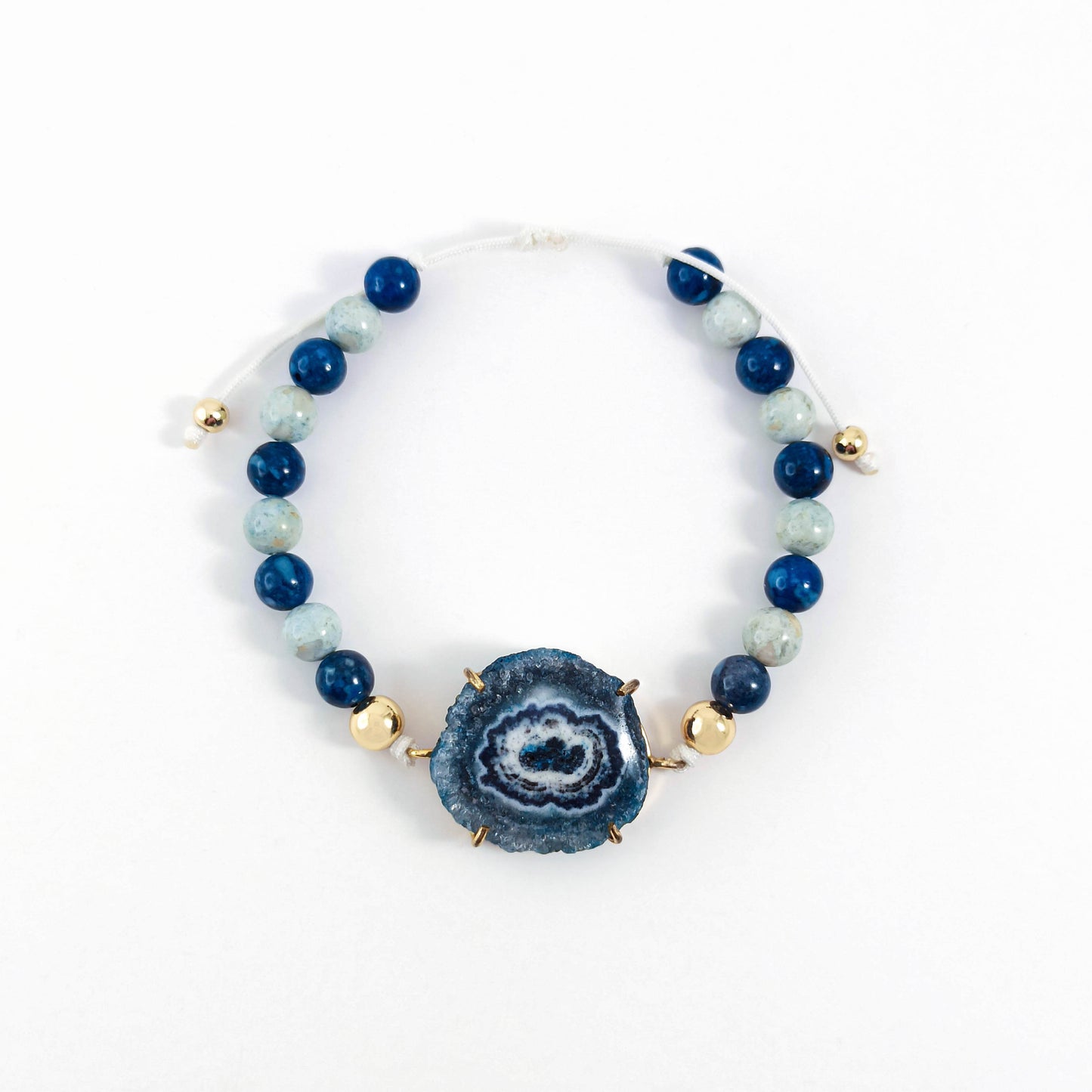 Blue Quartz Adjustable Bracelet