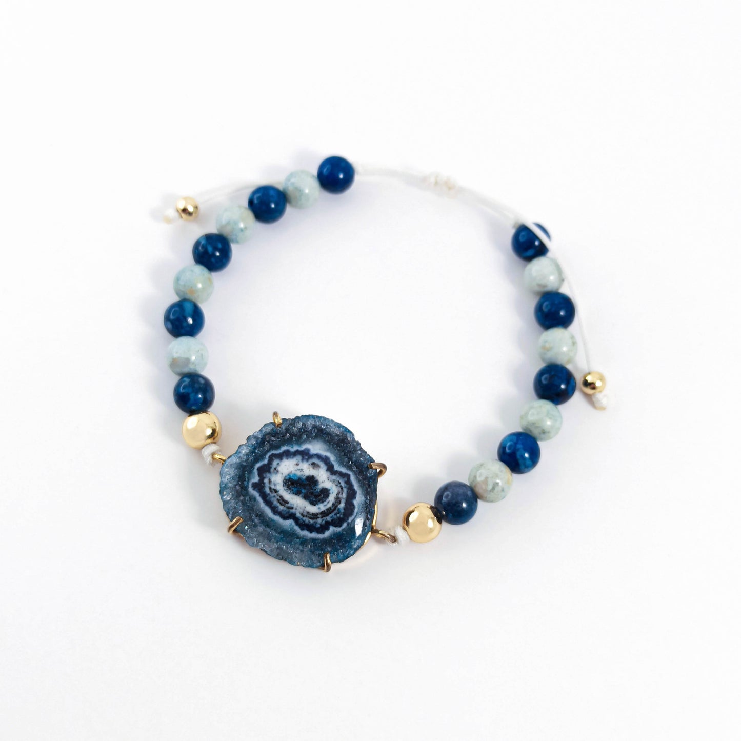 Blue Quartz Adjustable Bracelet