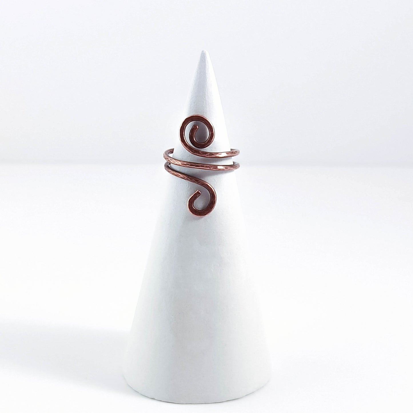 Copper Wire "Midi" Hammered Ring