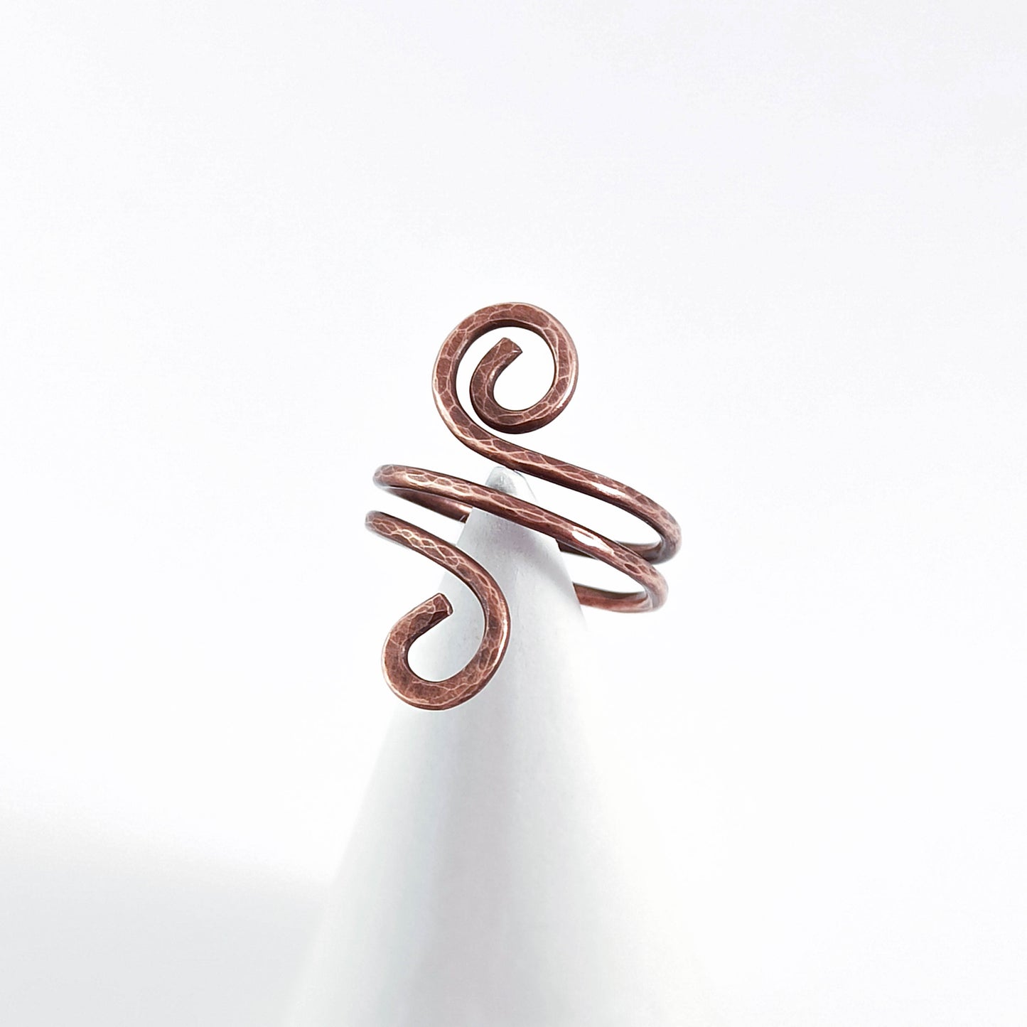 Copper Wire "Midi" Hammered Ring