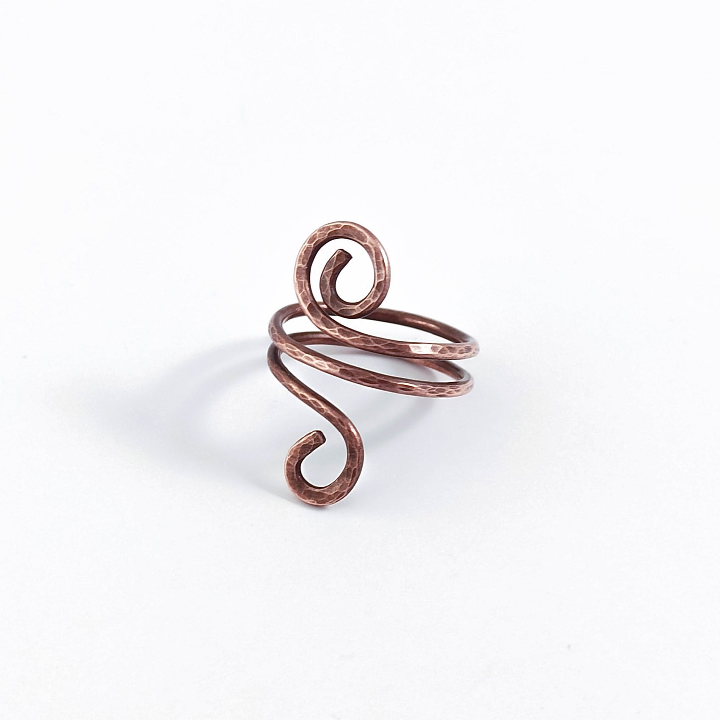 Copper Wire "Midi" Hammered Ring