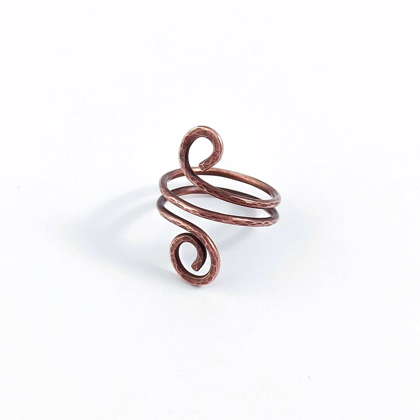 Copper Wire "Midi" Hammered Ring