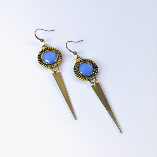 Brass Boho Geometric Earrings