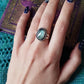 Boho Silver Ring with Kyanite Gemstone in Aquamarine Handmade Jewelry for Women Minimalist Design