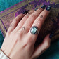 Boho Silver Ring with Kyanite Gemstone in Aquamarine Handmade Jewelry for Women Minimalist Design