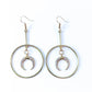 Boucles d'Oreilles Lune en Laiton