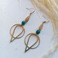 Jade Brass Geometric Earrings