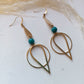 Jade Brass Geometric Earrings
