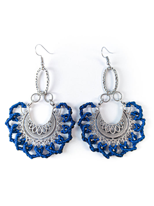 Boucles d'Oreilles Mandala Macramé