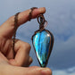 Blue Labradorite Wire Wrapped Pendant