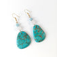 Boucles d'Oreilles Turquoise Bleu Vert