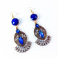 Electric Blue Crystal Earrings