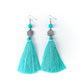 Light Turquoise Tassel Earrings