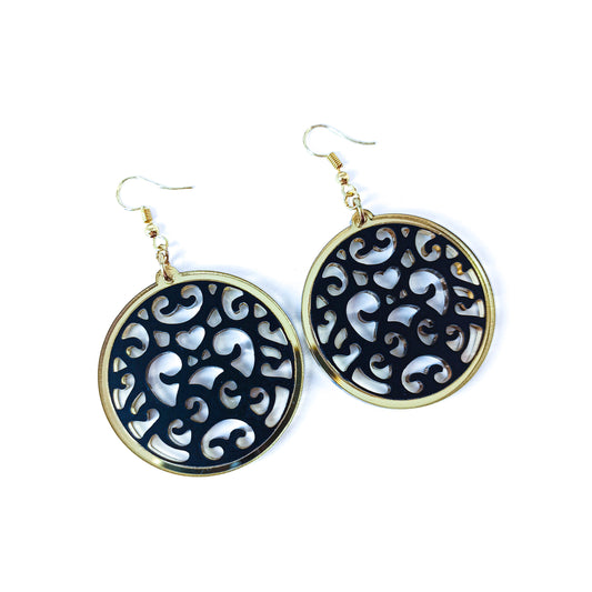 Boho Plexi Glass Tribal Earrings