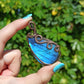 Pendentif enveloppé de fil de Labradorite bleue