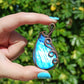 Pendentif enveloppé de fil de Labradorite bleue
