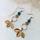 Apatite Brass Geometric Earrings