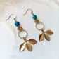 Apatite Brass Geometric Earrings