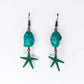Turquoise Gemstone Starfish Summer Earrings
