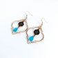 Boucles d'Oreilles Ethnique Néphrite Laiton