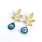Boucles d'Oreilles Quartz Vert Plaqué Or
