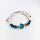 Petrol Crystal Bracelet with Gold Details