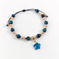 Bracelet Fleur Pétrole avec Pierres Précieuses