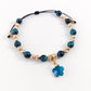 Bracelet Fleur Pétrole avec Pierres Précieuses