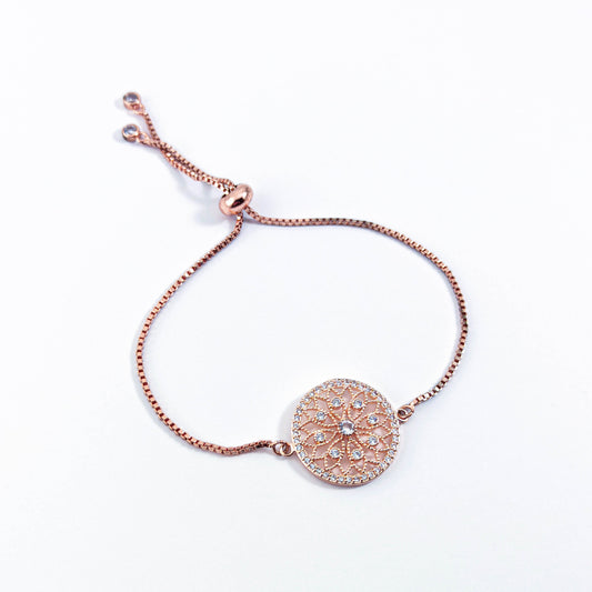 Mandala Rose Gold Design with Zircons