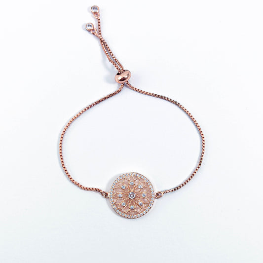 Mandala Rose Gold Design with Zircons