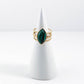 Malachite Stainless Steel Adjustable Ring