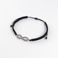 Black Macrame Bracelet with Unlimited Sign