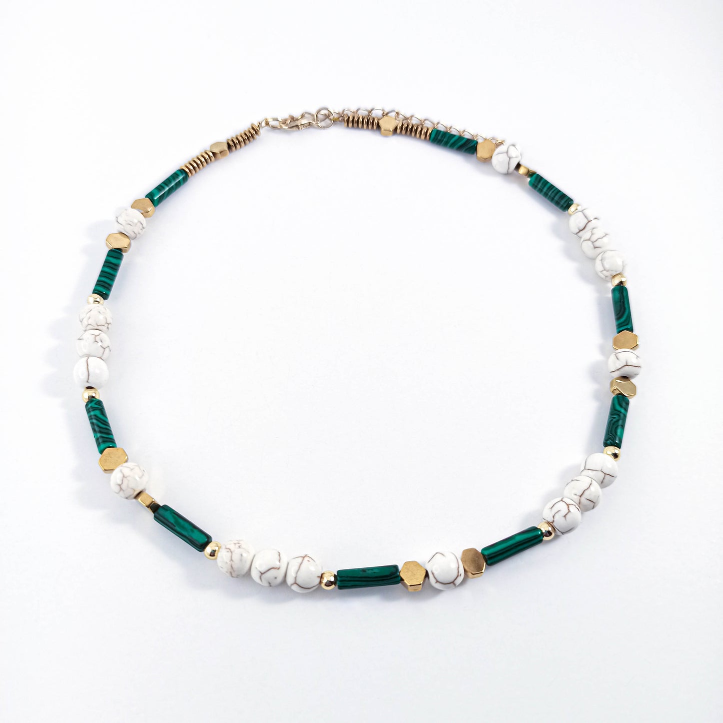 Beaded Necklace with Natural Gemstones