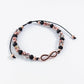 Unlimited Sign Bracelet with Black and Rose Gold Beads