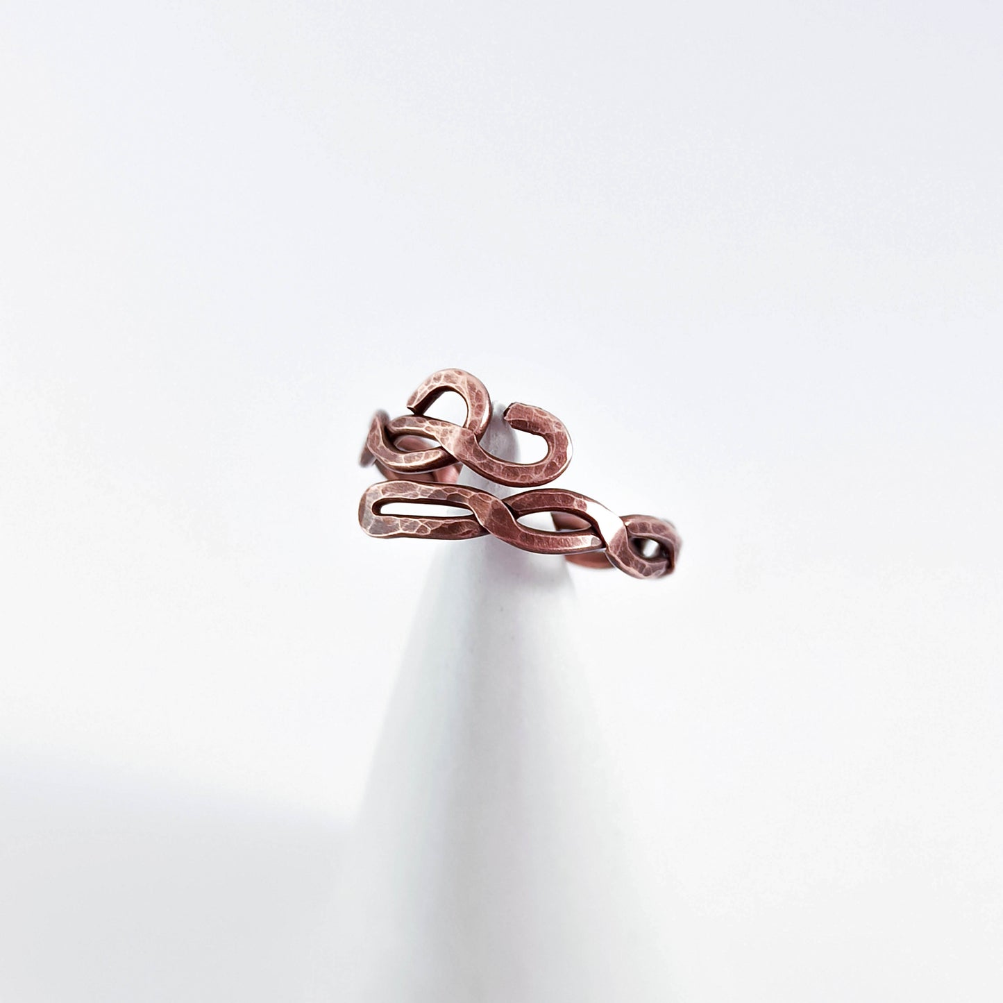 Copper Wire Hammered Ring