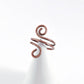 Copper Wire "Midi" Hammered Ring