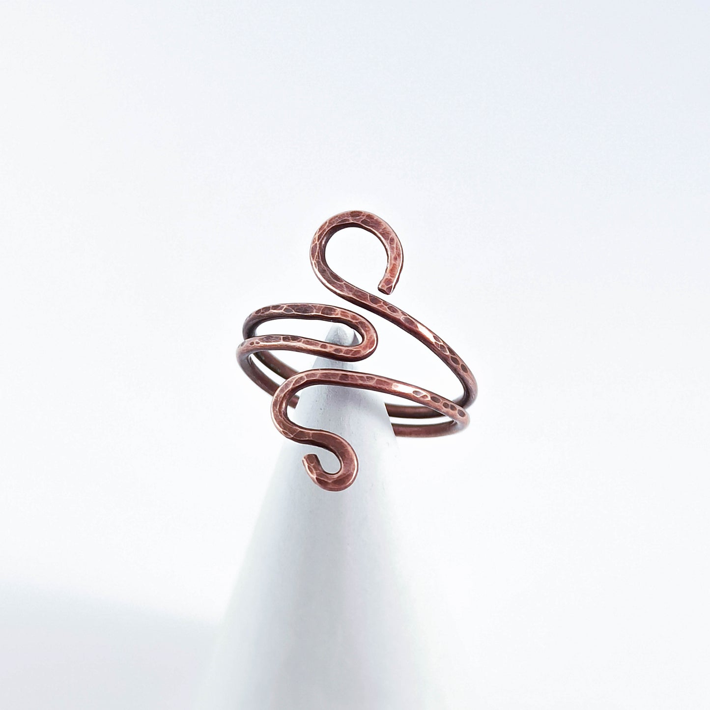 Copper Wire Hammered Ring