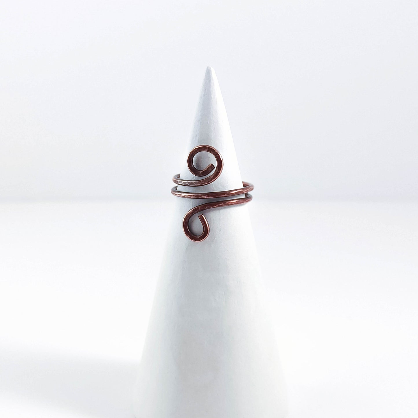 Copper Wire "Midi" Hammered Ring