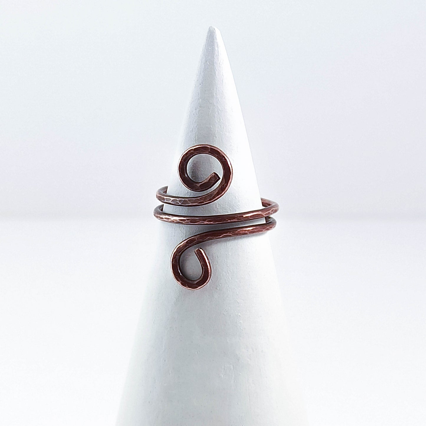 Copper Wire "Midi" Hammered Ring