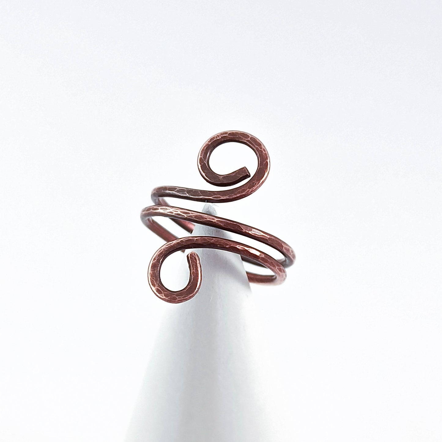 Copper Wire "Midi" Hammered Ring