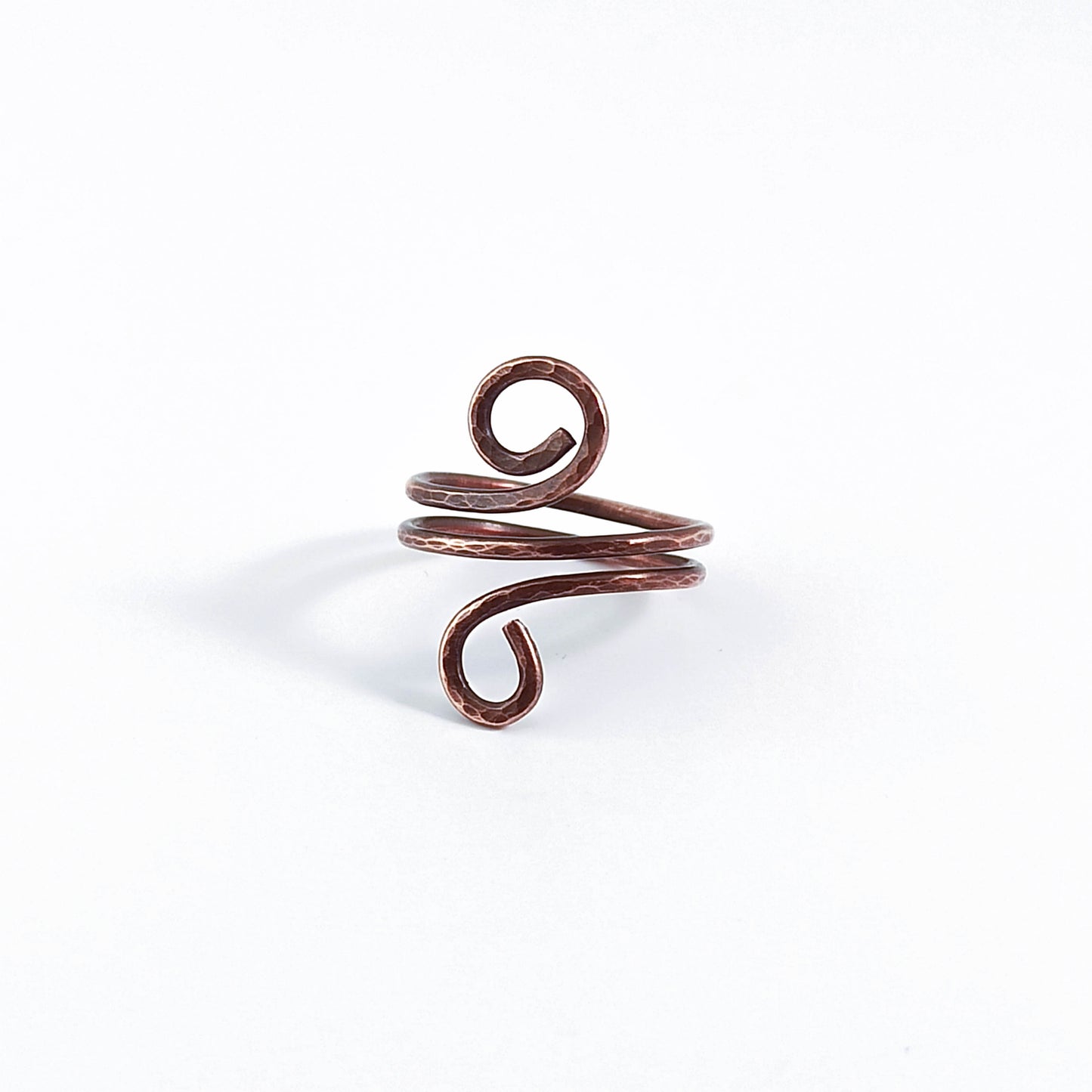 Copper Wire "Midi" Hammered Ring