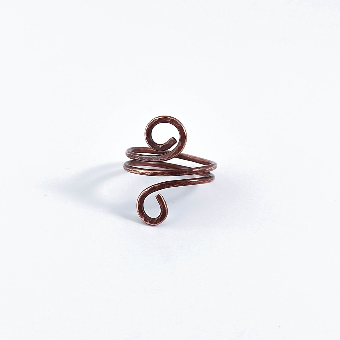 Copper Wire "Midi" Hammered Ring