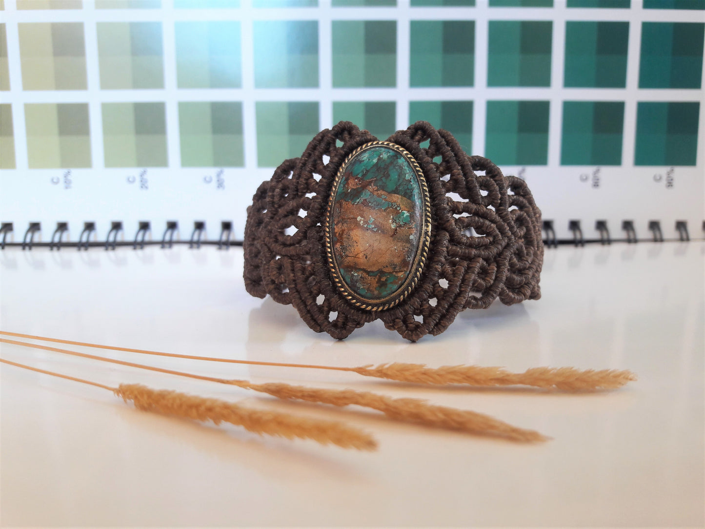 Tibetan Turquoise Micro Macrame Bracelet