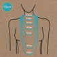 Blue Quartz Hamsa Hand Necklace