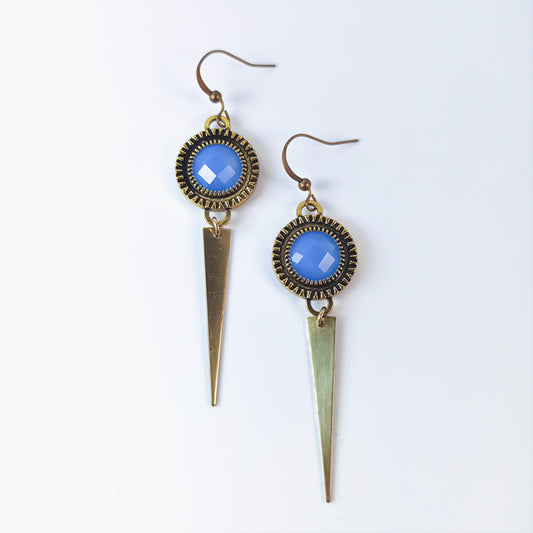 Brass Boho Geometric Earrings