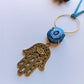 Blue Quartz Hamsa Hand Necklace