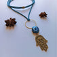 Blue Quartz Hamsa Hand Necklace